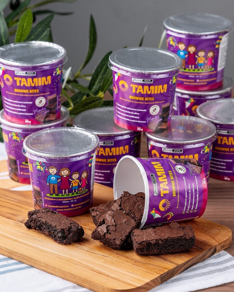 Tamim Combo 12 Unidades Brownie Tradicional Bites Kids 80g