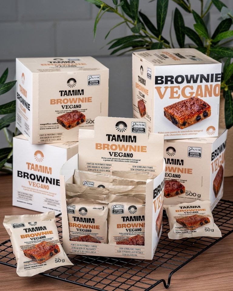 Tamim Combo 4 Unidades Brownie Vegano Caixa Display 10x50g (500g)