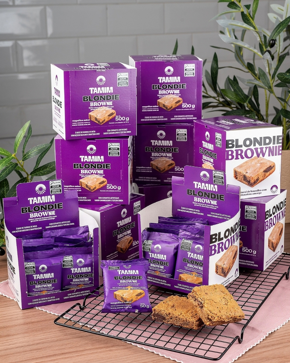 Tamim Combo 8 Unidades Blondie Brownie Caixa Display 10x50g (500g)