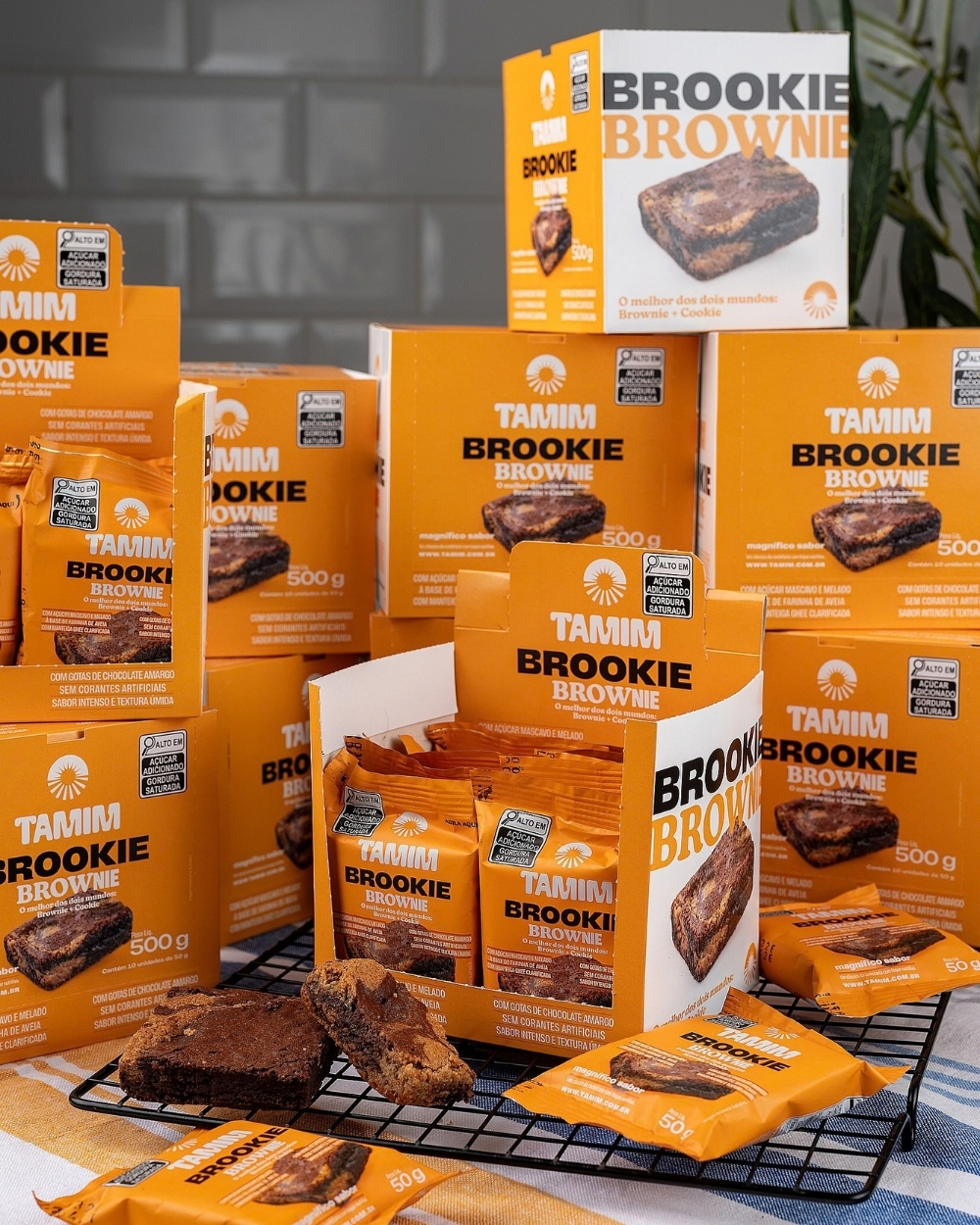 Tamim Combo 8 Unidades Brookie Brownie Caixa Display 10x50g (500g)