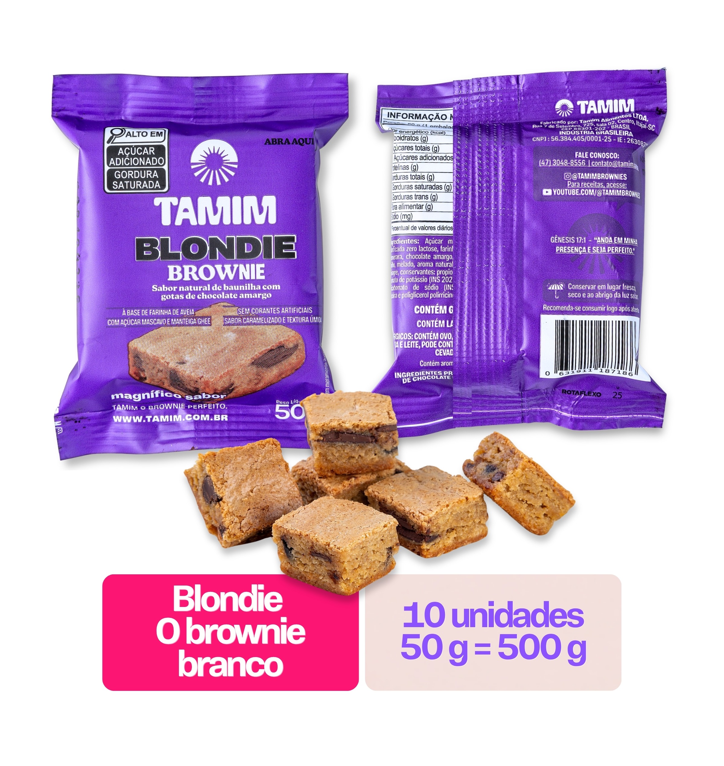Tamim Blondie Brownie Caixa Display 10x50g (500g) - Imagem 4