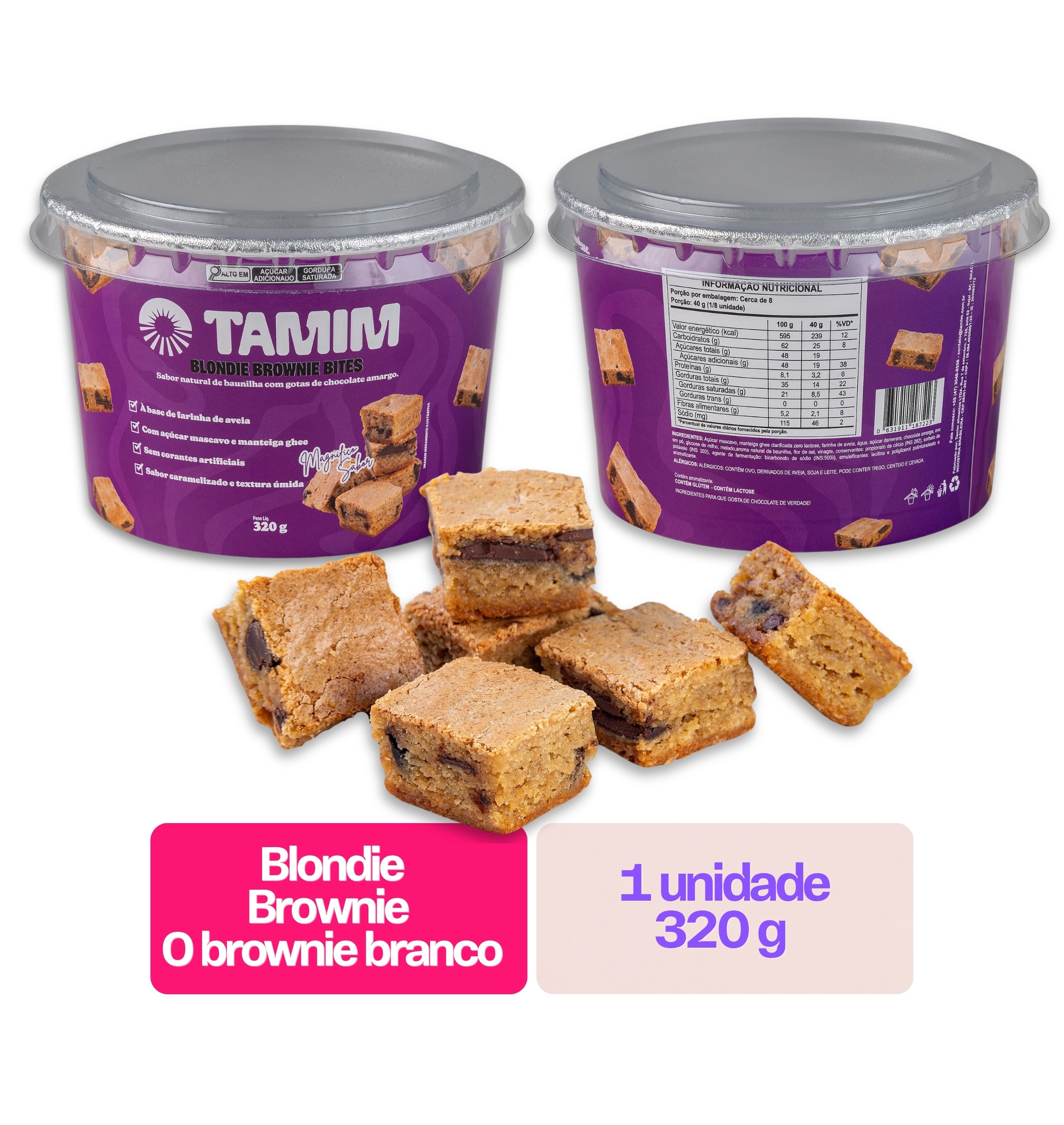 Tamim Blondie Brownie Bites 320g - Imagem 4