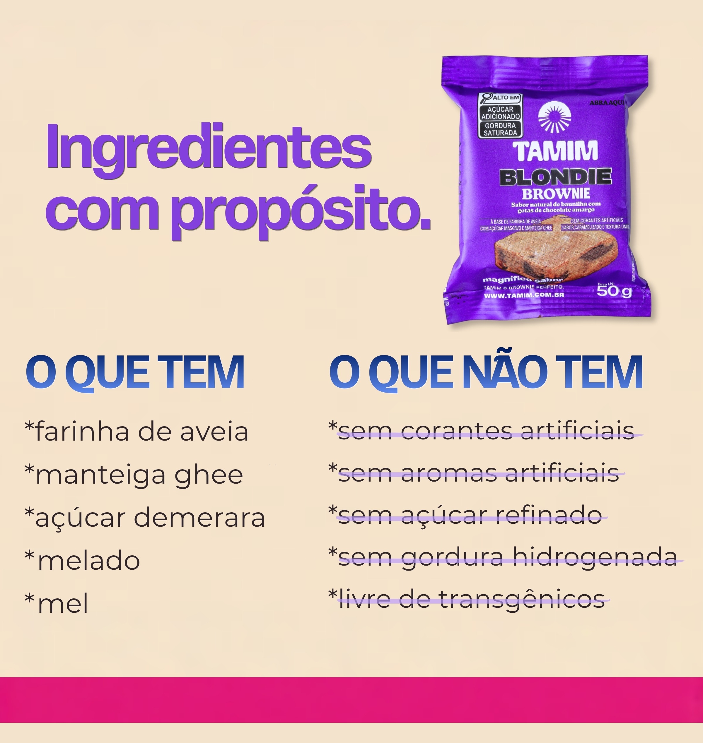 Tamim Blondie Brownie 50g - Imagem 3