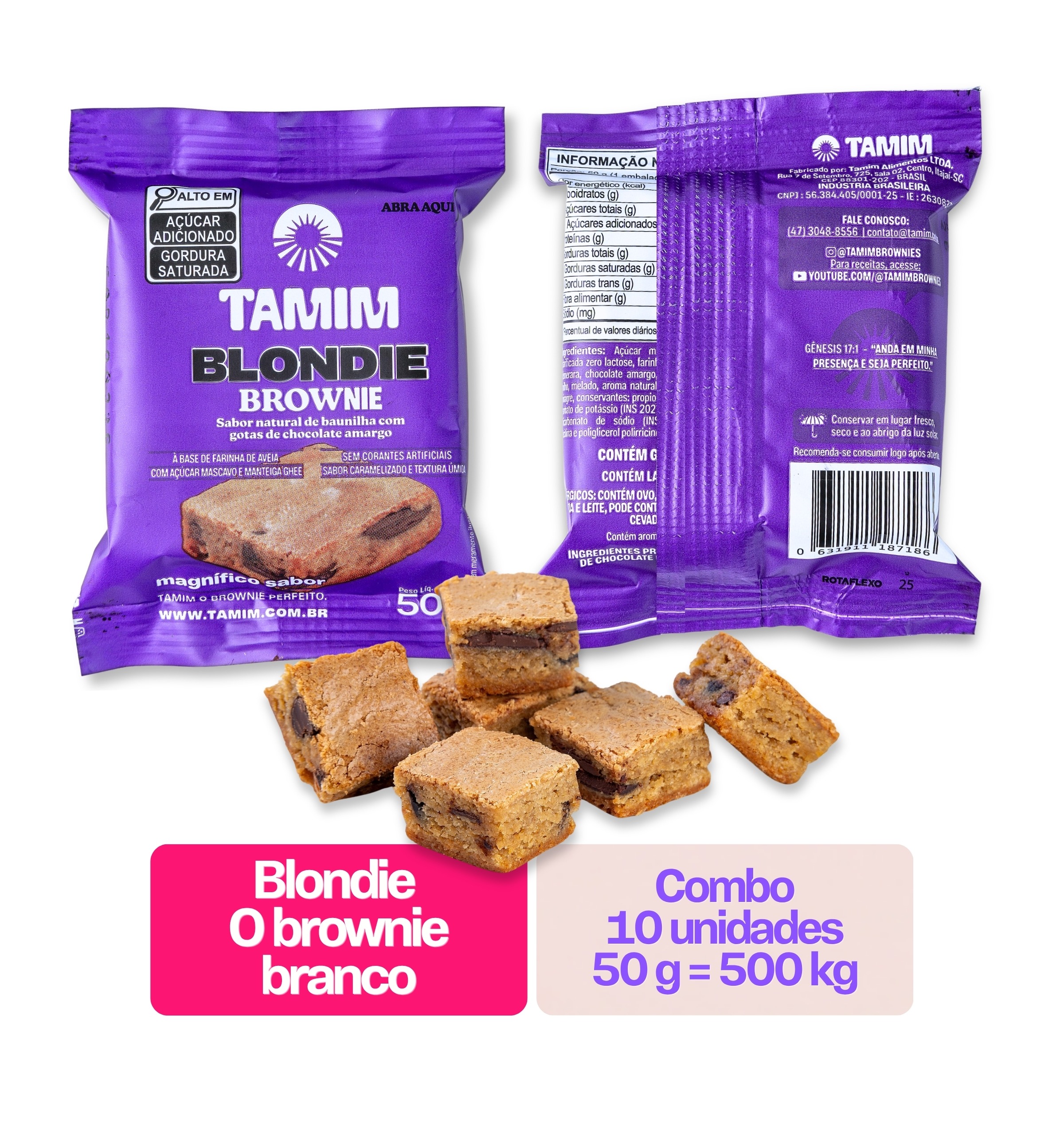Tamim Combo 10 Unidades Blondie Brownie 50g - Imagem 4
