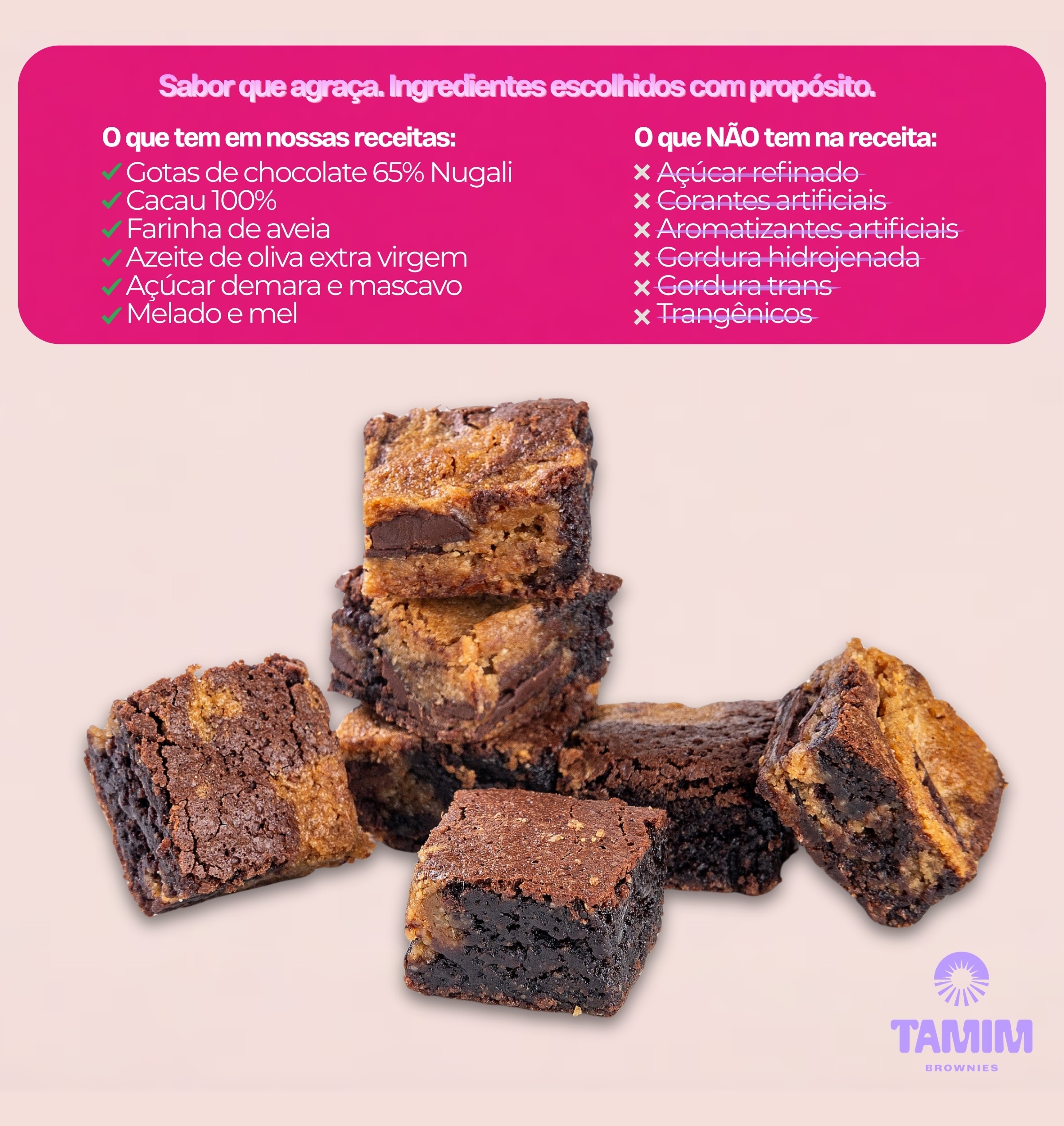 Tamim Brookie Brownie Bites 230g - Imagem 3